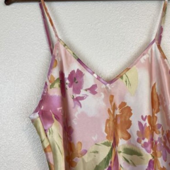Gilligan O'Malley Women s Y2K Spring Floral Pastel Slip Dress Size Medium - Picture 2 of 4